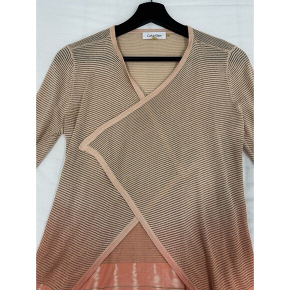 Calvin Klein Cardigan And Top Set Colorful Pink Lightweight Front Layering - Picture 5 of 6